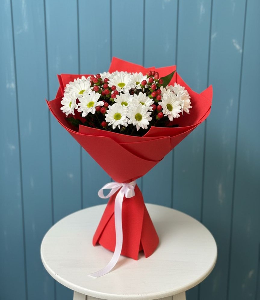 Букет цветов из: Хризантемы в Пестравка