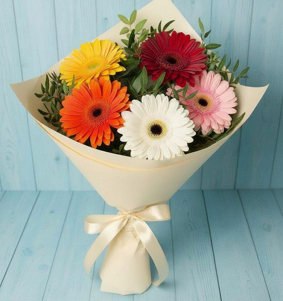 Букет цветов из: Герберы в Пестравка