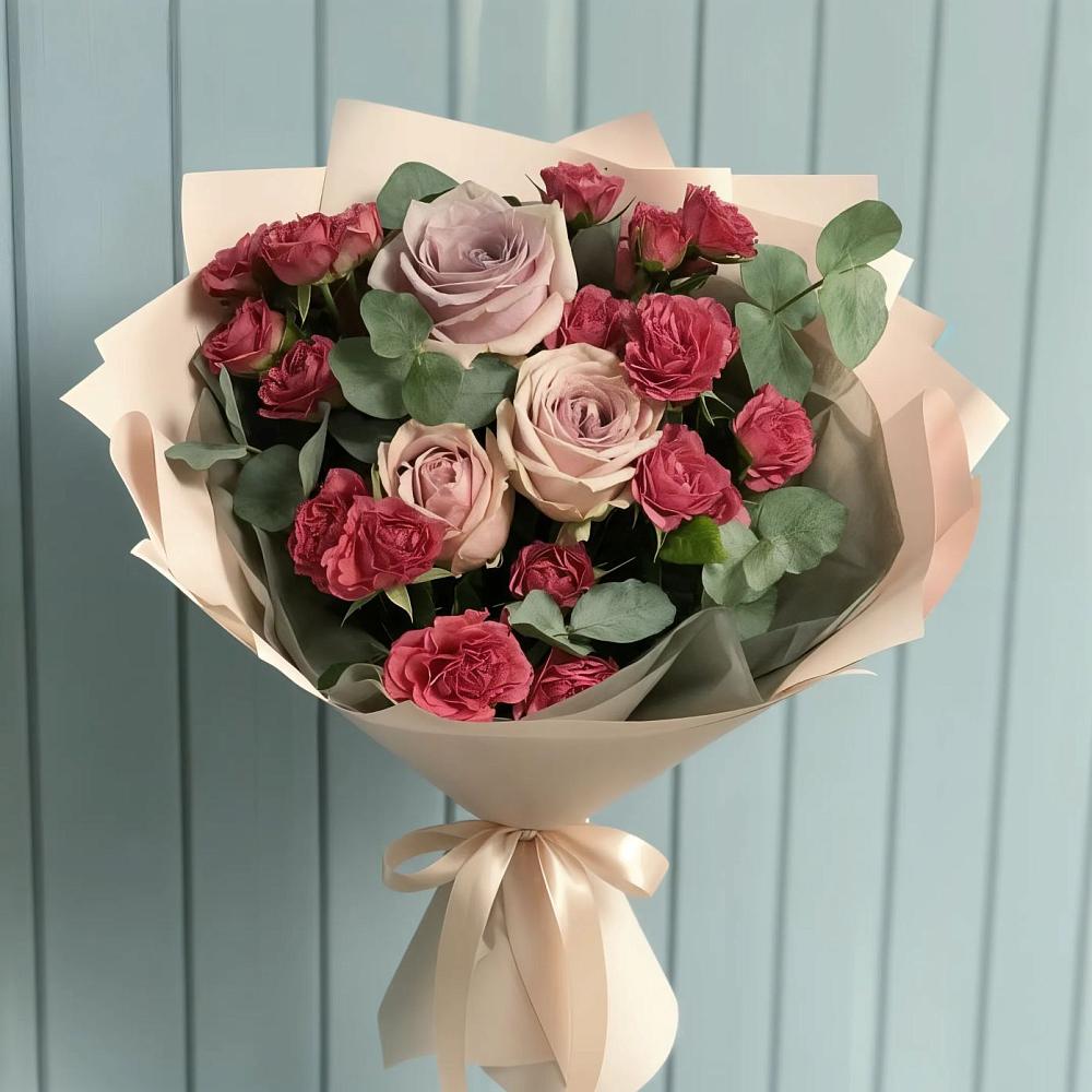 Букет цветов из: Гвоздики и Розы в Пестравка