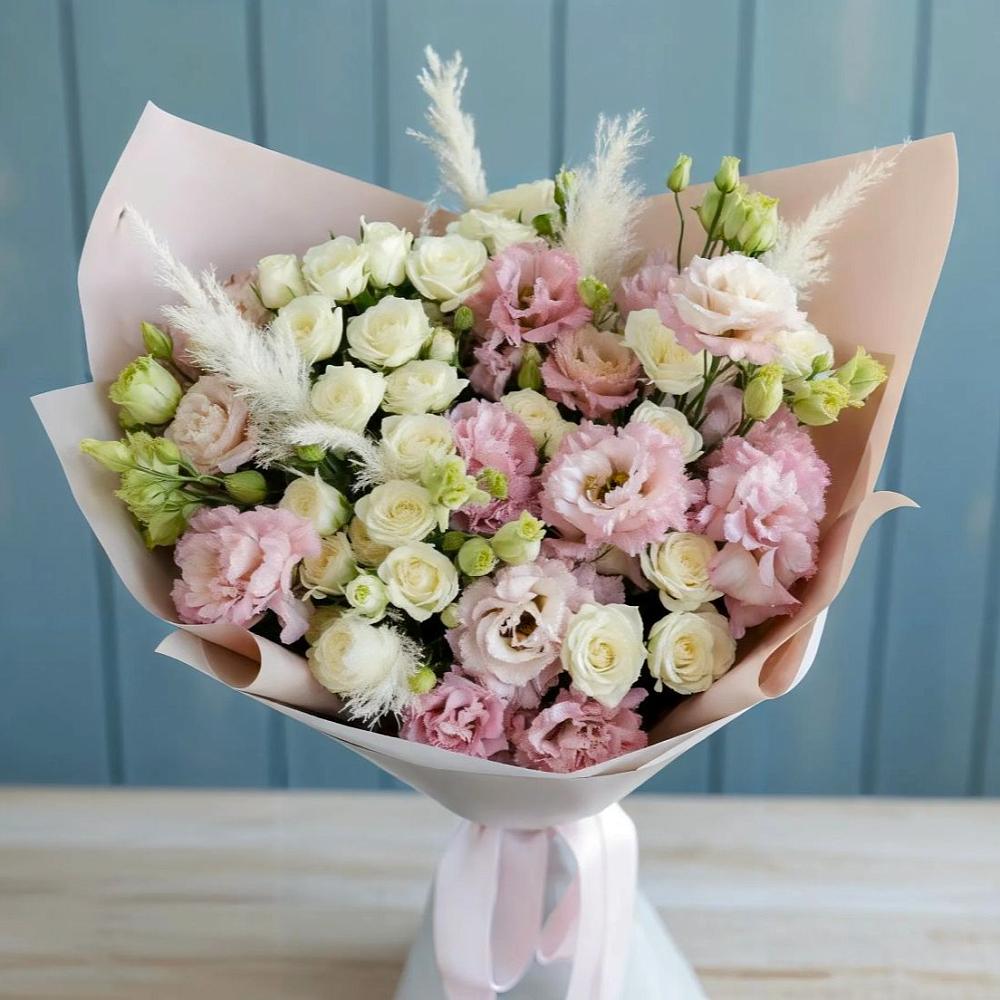 Букет цветов из: Альстромерии и Розы в Пестравка