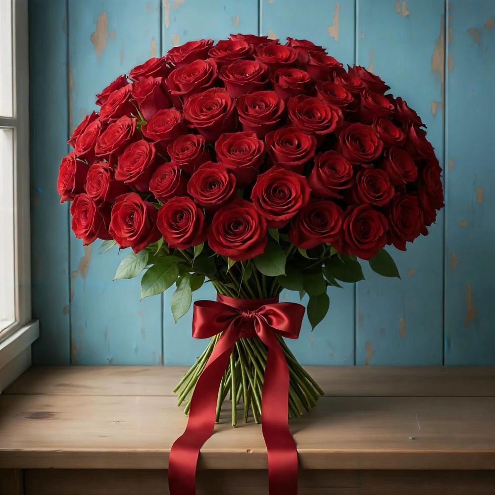 Букет Красные розы Блэк Меджик в Пестравка