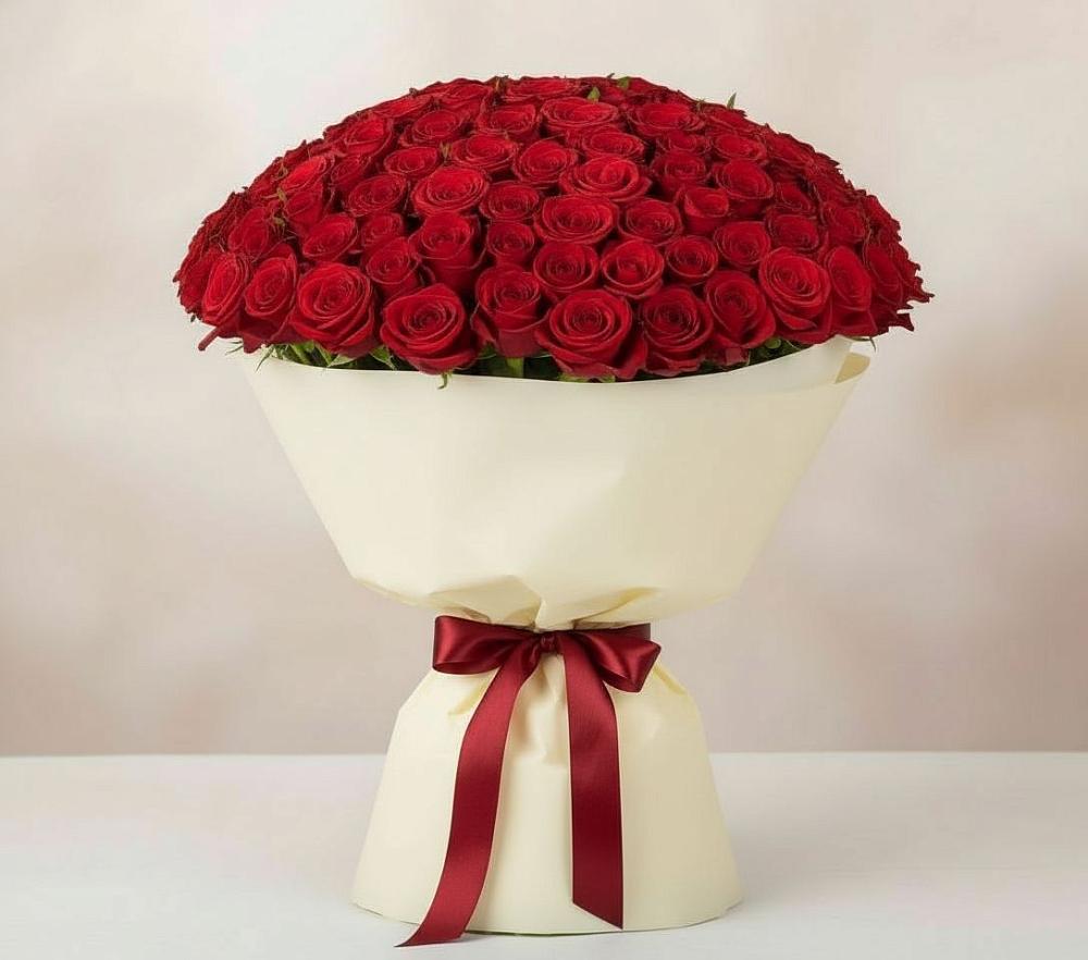 Букет 101 Красная роза Милано в Пестравка