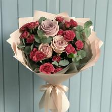 Букет цветов из:  Гвоздики и Розы в Пестравка