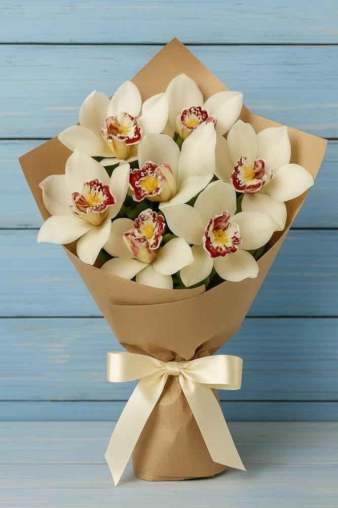 Букет цветов из: Орхидеи и Розы в Пестравка