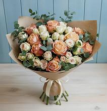 Букет цветов из:  Альстромерии и Розы #REPLACE_PRED# Пестравка
